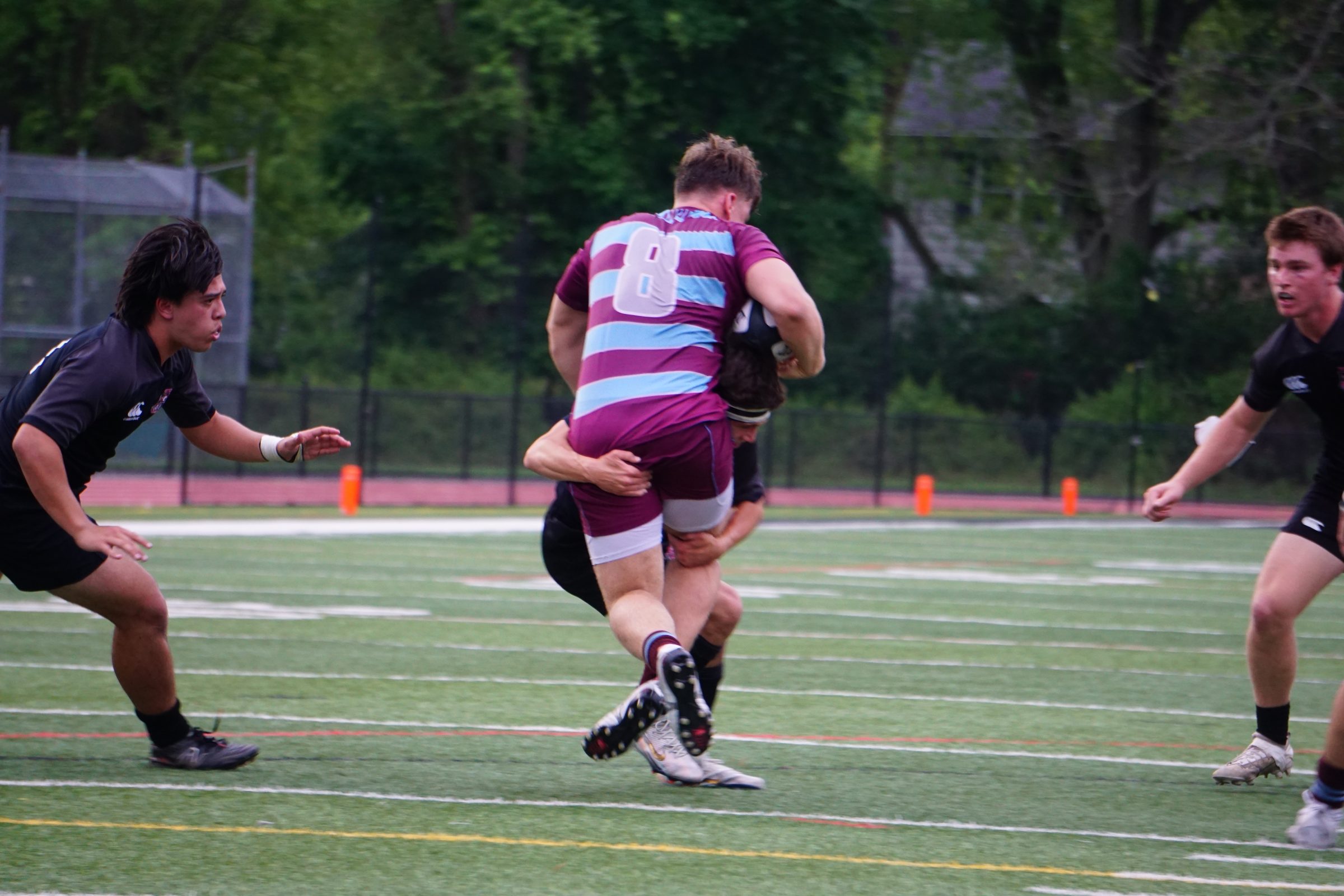 Hunting down the ball carrier