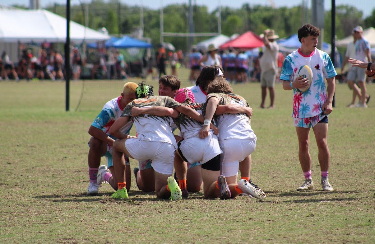 Sevens — team huddle