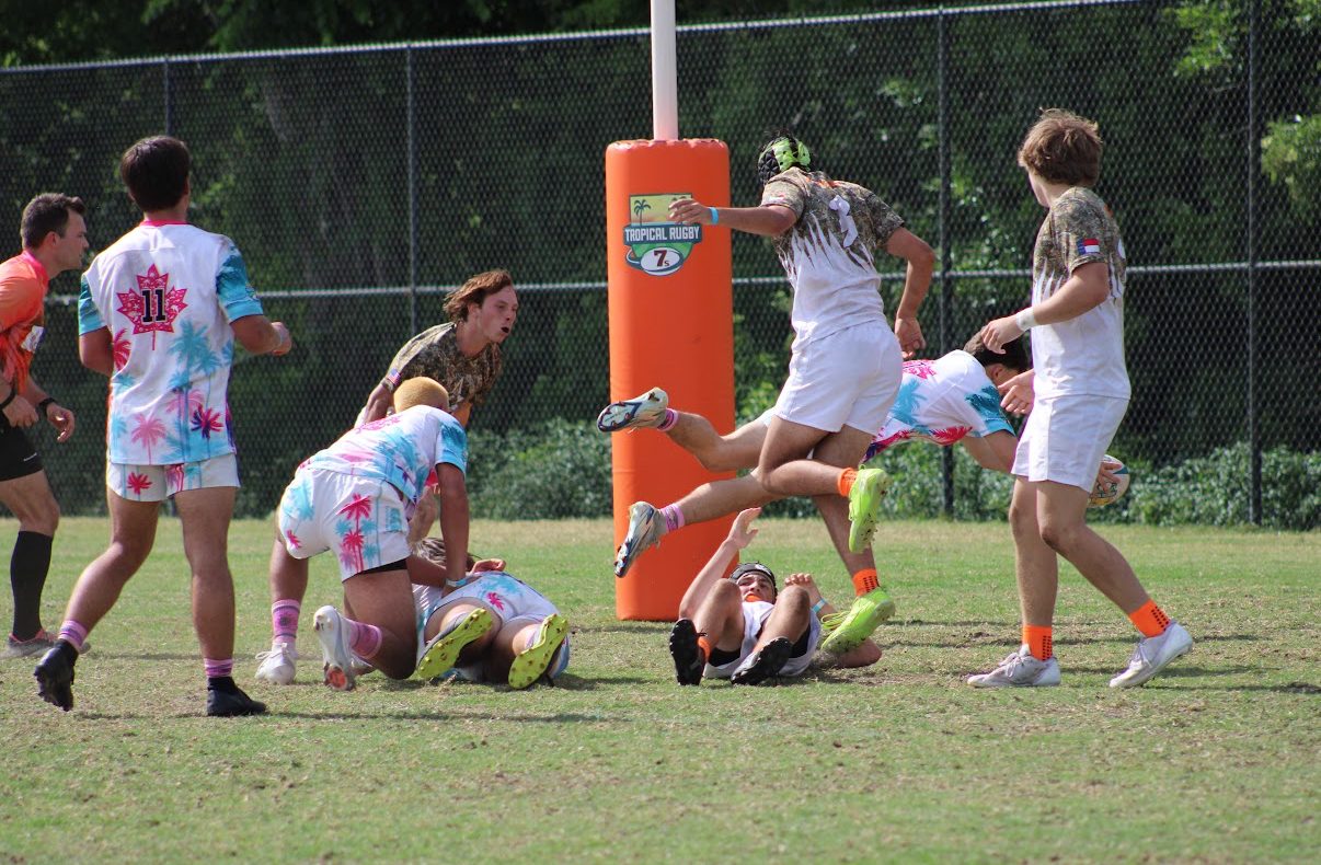 Sevens — try under the posts